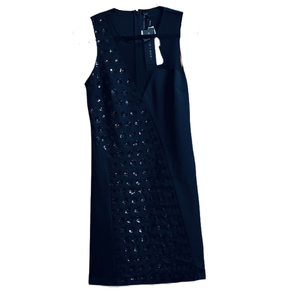 Sachin + Babi Black Asymmetrical Dress Size 6 Black